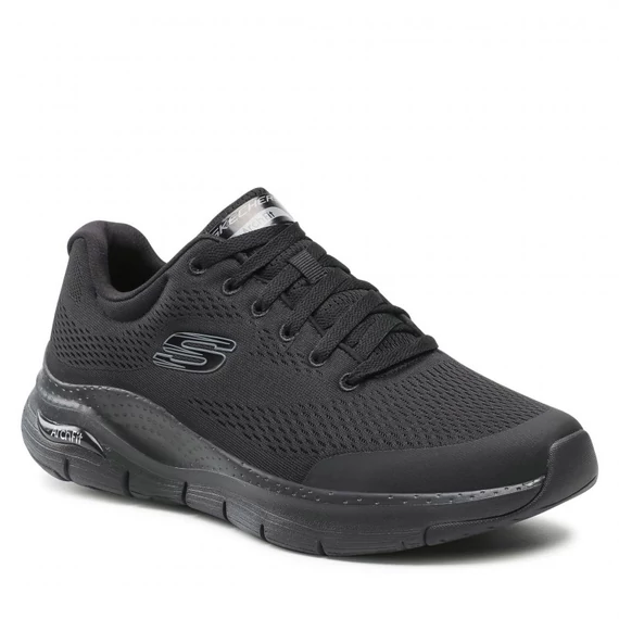Skechers Arch Fit fekete cipő nagyméretben
