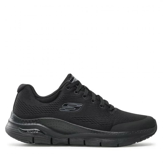 Skechers Arch Fit fekete cipő nagyméretben