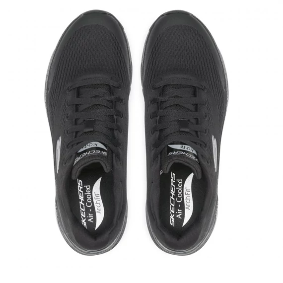 Skechers Arch Fit fekete cipő nagyméretben
