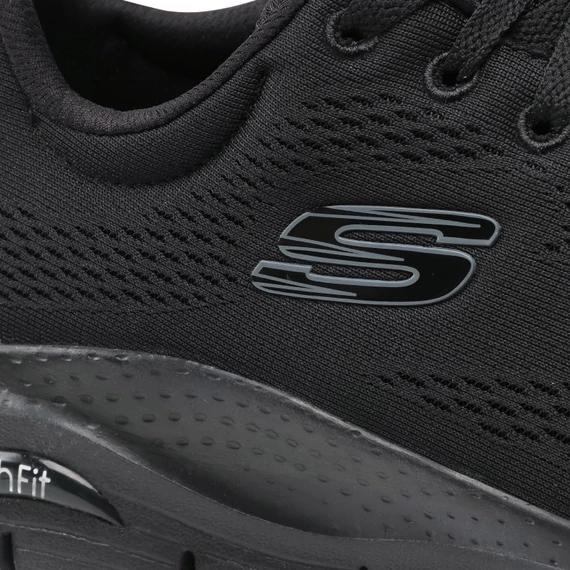 Skechers Arch Fit fekete cipő nagyméretben