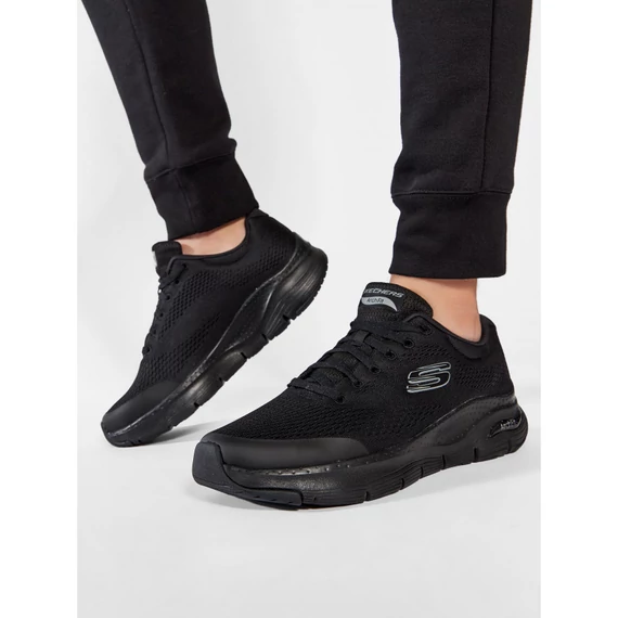Skechers Arch Fit fekete cipő nagyméretben