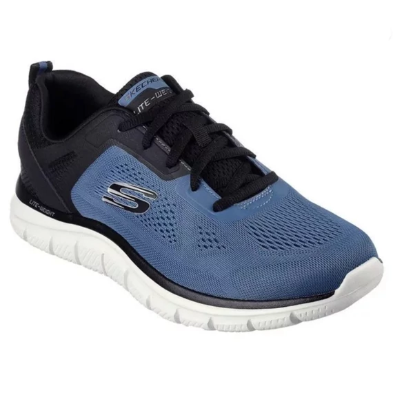 Skechers Track Broader kék-fekete férfi cipő nagyméretben