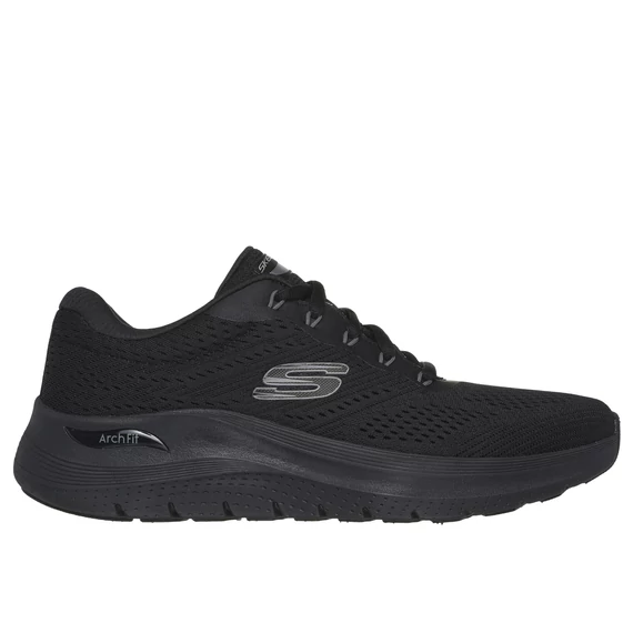 Skechers Arch Fit 2.0 fekete férfi cipő EXTRA SZÉLES nagyméretben