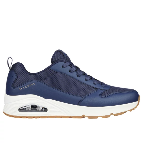 Skechers Uno - Fastime sötétkék férfi cipő nagyméretben