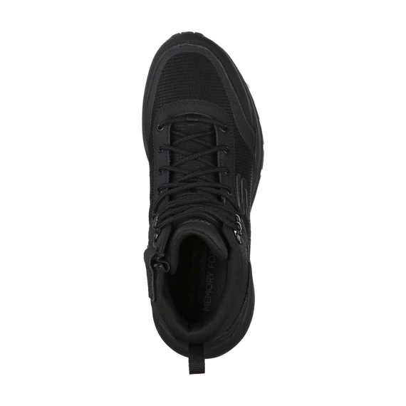 Skechers Escape Plan 2.0-Woodrock magasszárú férfi fekete cipő nagyméretben