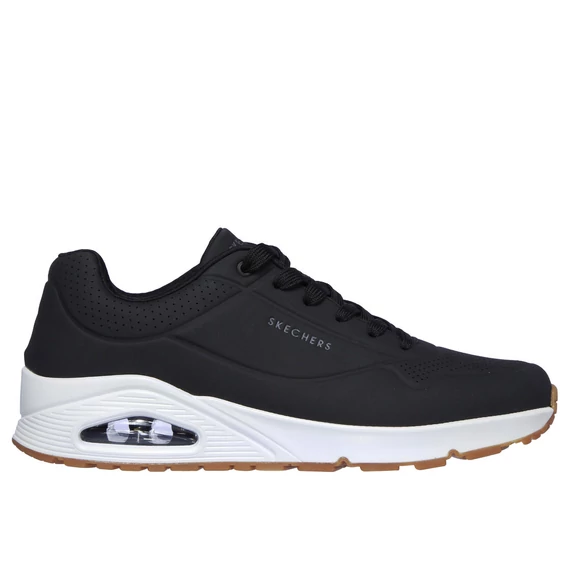 Skechers Uno - Stand On Air fekete-fehér cipő nagyméretben