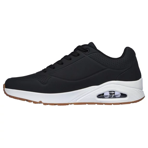 Skechers Uno - Stand On Air fekete cipő nagyméretben