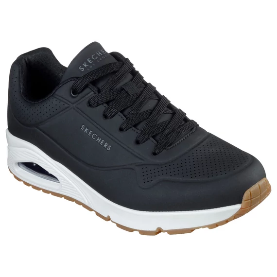 Skechers Uno - Stand On Air fekete-fehér cipő nagyméretben