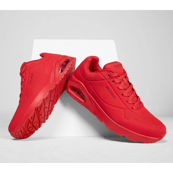 Skechers Uno - Stand On Air piros cipő nagyméretben