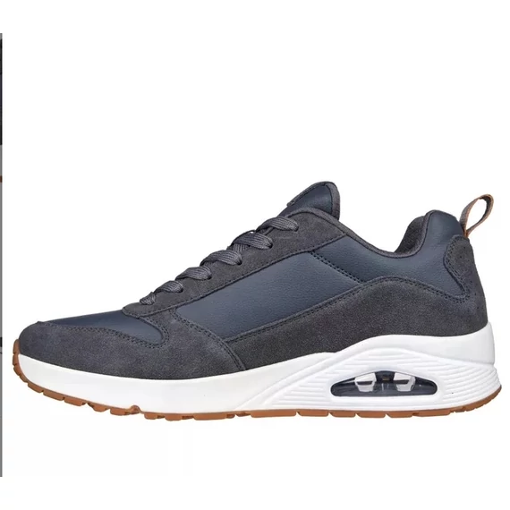 Skechers UNO - Stacre szürke férfi cipő  nagyméretben