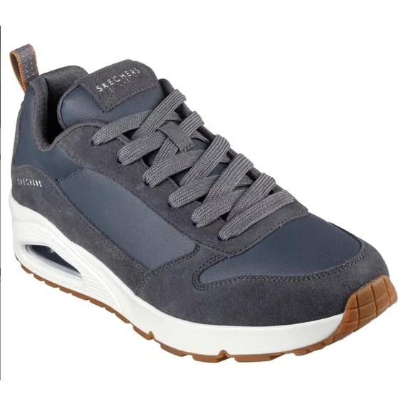 Skechers UNO - Stacre szürke férfi cipő  nagyméretben