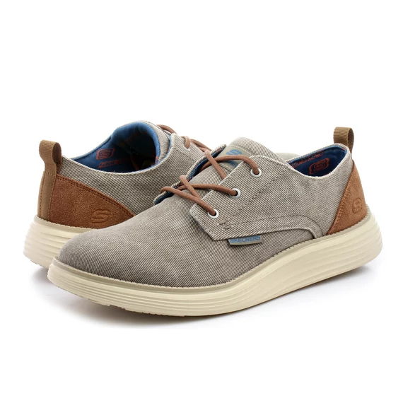 Skechers Status 2.0-Pexton szürkésbarna férfi cipő nagyméretben