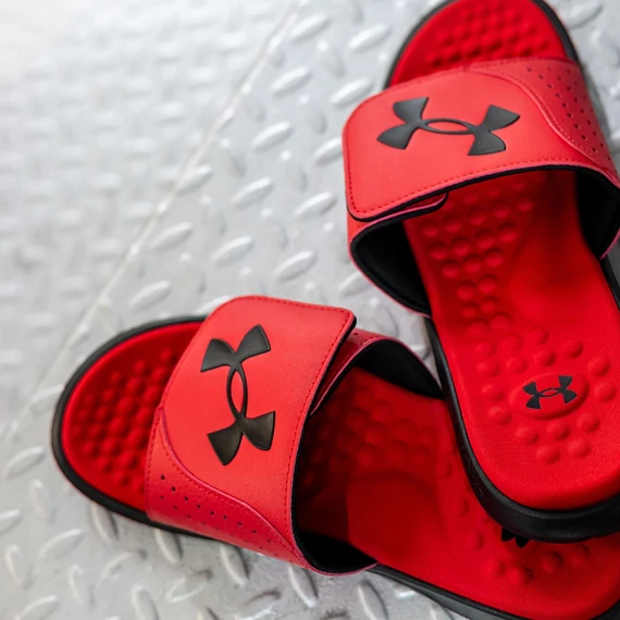 Under Armour Ua M Ignite Pro Sl piros tépőzáras papucs nagyméretben