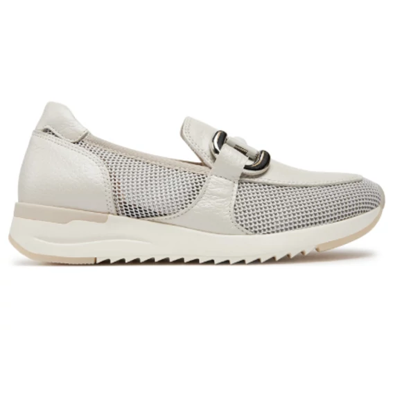 Caprice gyöngyház hatású bézs női félcipő nagyméretben