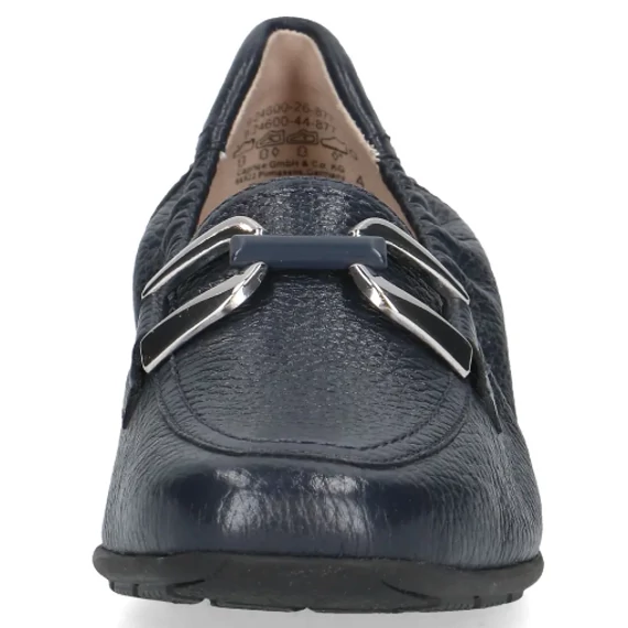 Caprice sötétkék női bőr félcipő nagyméretben