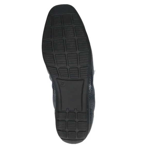 Caprice sötétkék női bőr félcipő nagyméretben