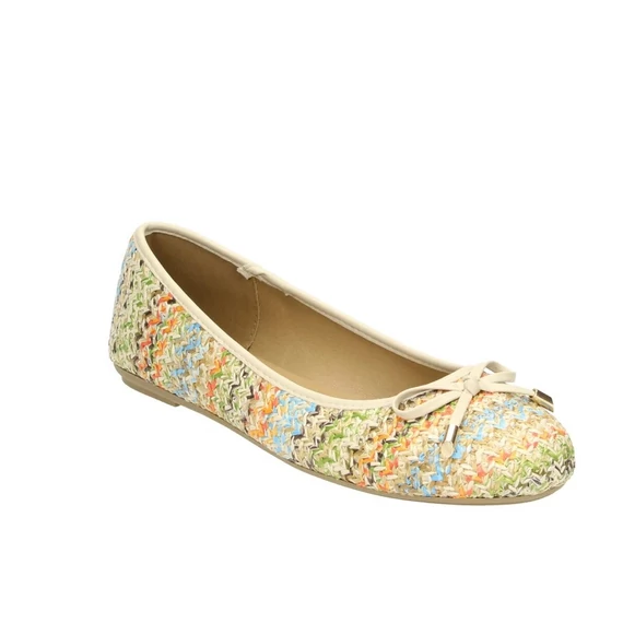 Fitters Lisett Multi Raffia fonott balerina nagyméretben