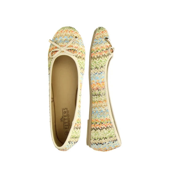 Fitters Lisett Multi Raffia balerina nagyméretben
