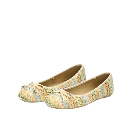 Fitters Lisett Multi Raffia balerina nagyméretben