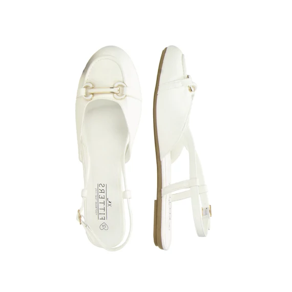 Fitters Lore white balerina szandál nagyméretben