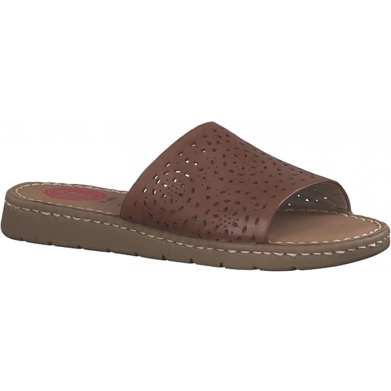 Jana barna női bőr papucs nagyméretben