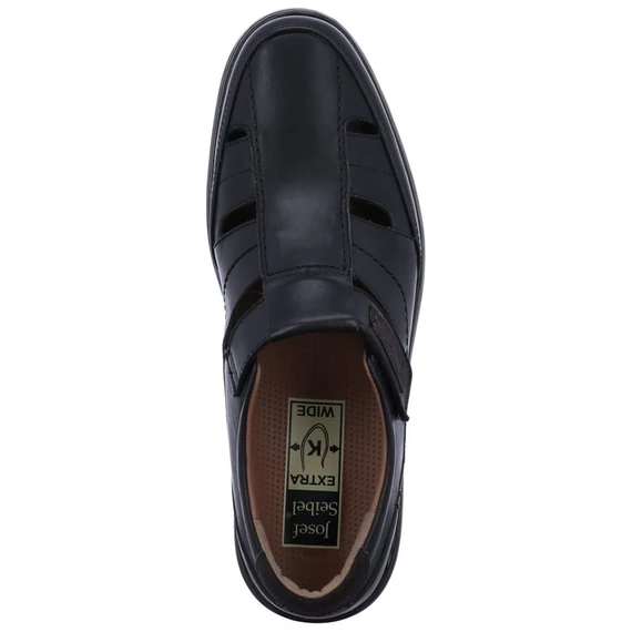 Josef Seibel fekete bőr férfi cipő nagyméretben