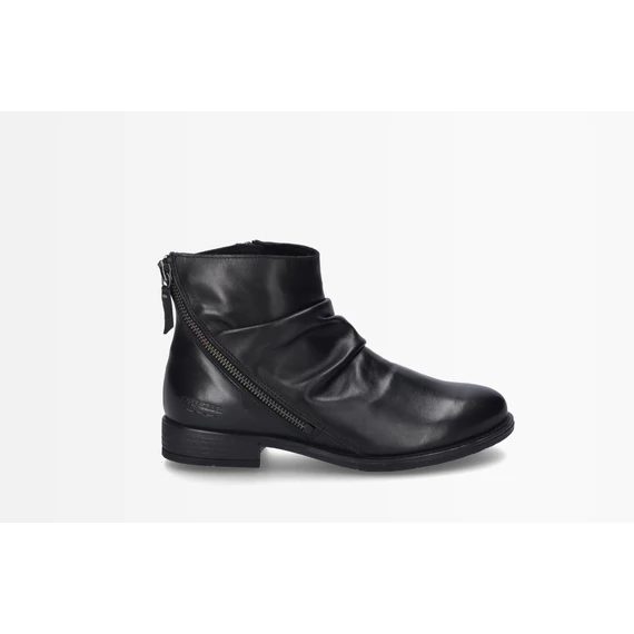 Josef Seibel Simona 06 női cipzáras fekete bokacsizma nagyméretben