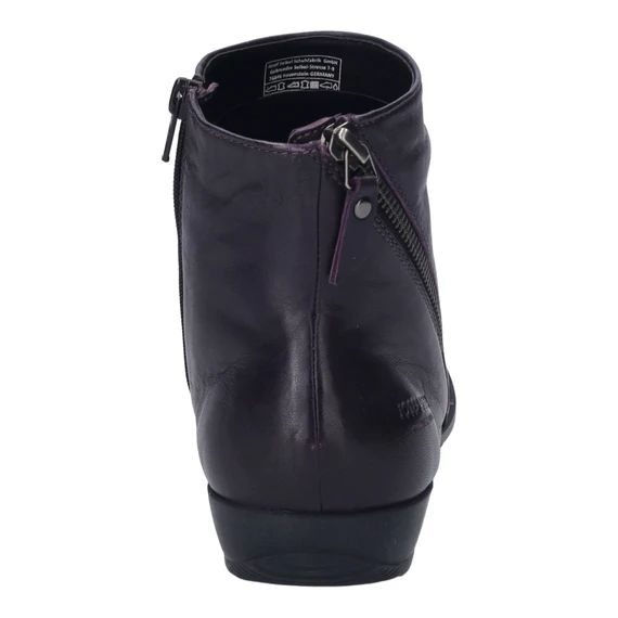 Josef Seibel Naly 61 női cipzáras lila bokacsizma nagyméretben