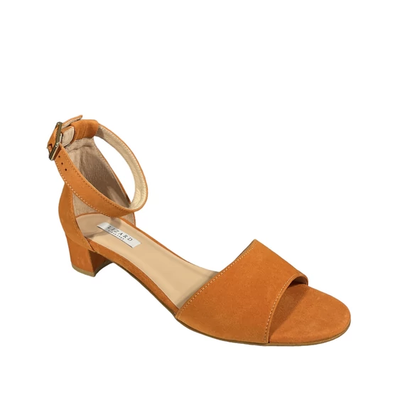 Lizard  elegáns orange bőr női szandál nagyméretben