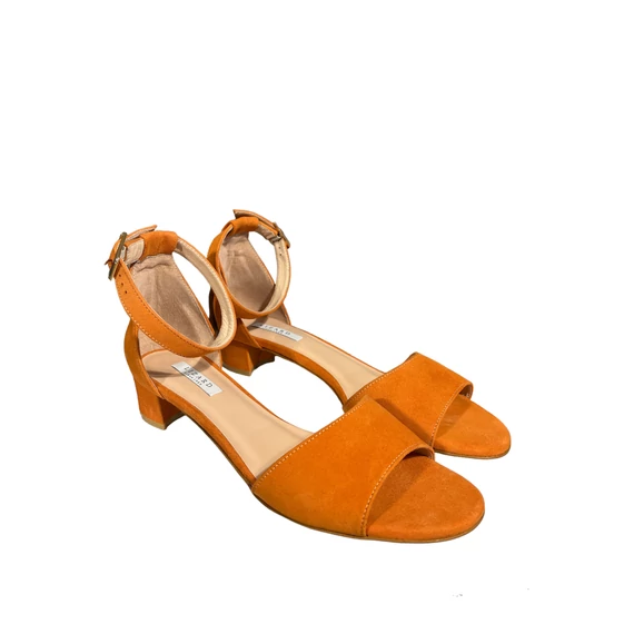 Lizard  elegáns orange bőr női szandál nagyméretben