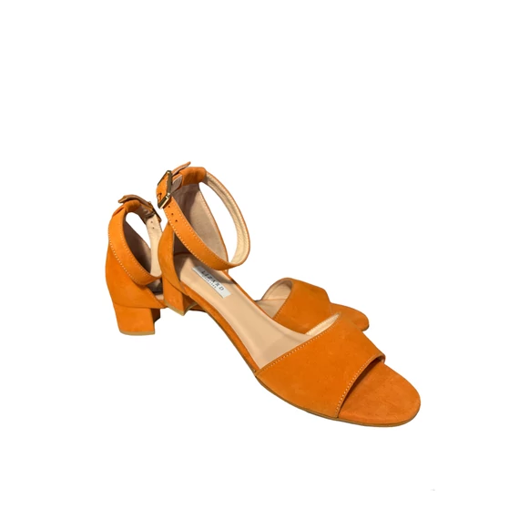 Lizard  elegáns orange bőr női szandál nagyméretben