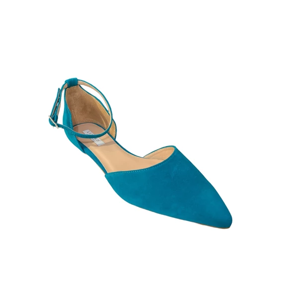 Lizard  elegáns türkizkék bőr női cipő nagyméretben