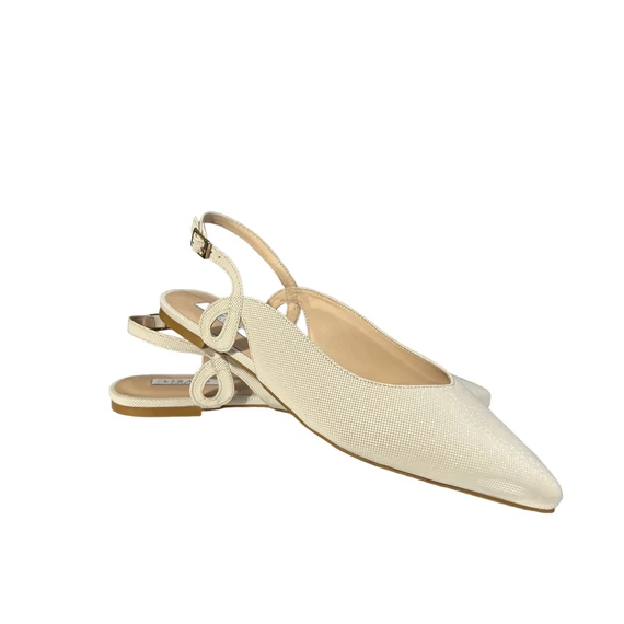 Lizard  elegáns törtfehér bőr női szandál nagyméretben