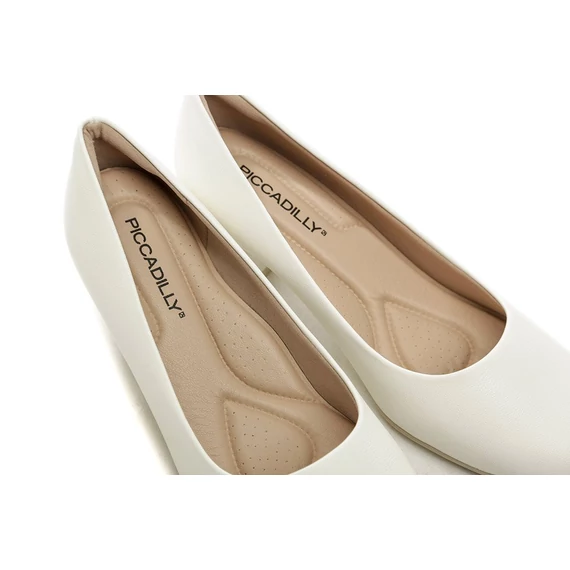 Piccadilly fehér magassarkú pumps nagyméretben