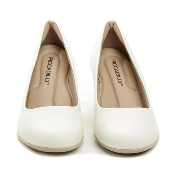 Piccadilly fehér magassarkú pumps nagyméretben