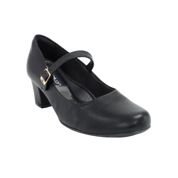 Piccadilly fekete pántos magassarkú cipő nagyméretben
