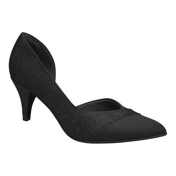 Piccadilly fekete színű magassarkú cipő nagyméretben