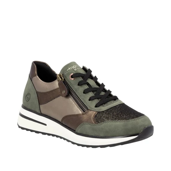 Remonte zöld kombi fényes cipő nagyméretben