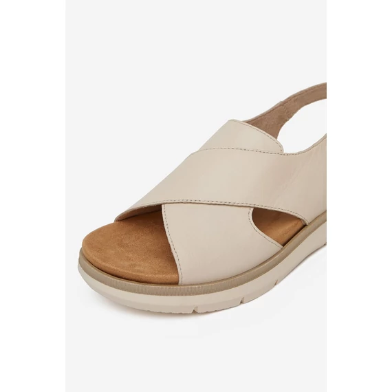 Remonte bézs tépőzáras női szandál nagyméretben