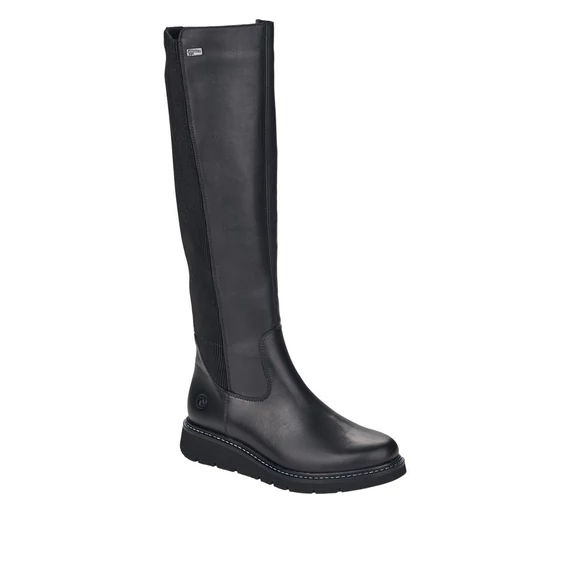 Remonte fekete hosszú szárú csizma nagyméretben