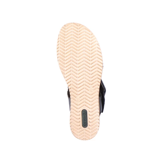 Remonte fekete kombi női telitalpú szandál nagyméretben