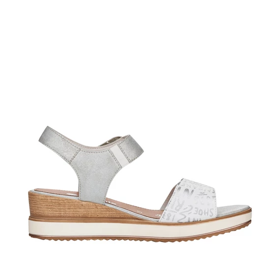 Remonte ezüst női telitalpú szandál nagyméretben