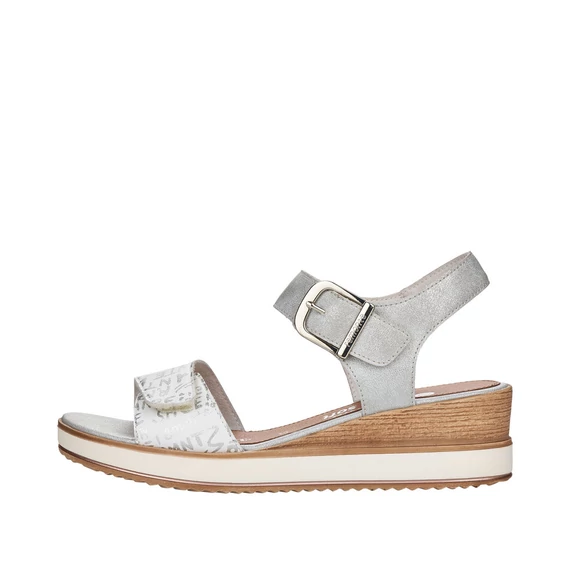 Remonte ezüst női telitalpú szandál nagyméretben