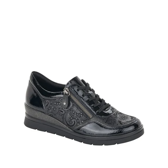 Remonte fekete telitalpú cipő nagyméretben