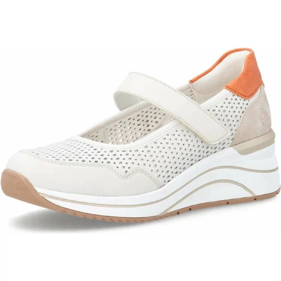 Remonte fehér kombi tépőzáras női cipő nagyméretben