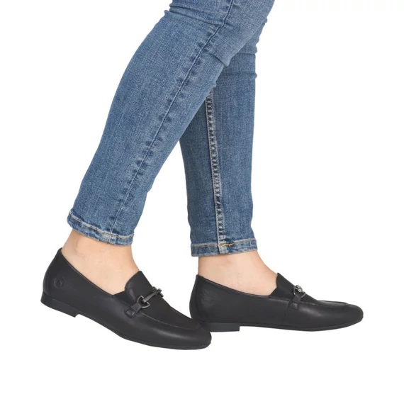 Remonte fekete, női cipő nagyméretben.