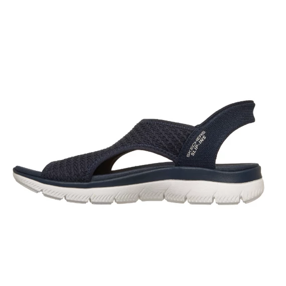 Skechers Slip-ins: Summits - Sweetly Evolved sötétkék női szandál nagyméretben