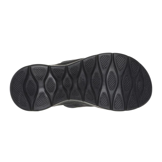Skechers Go Walk Flex Sandal - Impressed női fekete papucs nagyméretben