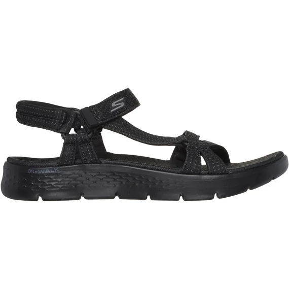 Skechers Go Walk Flex - Sublime női fekete szandál nagyméretben