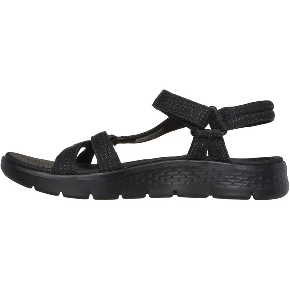 Skechers Go Walk Flex - Sublime női fekete szandál nagyméretben